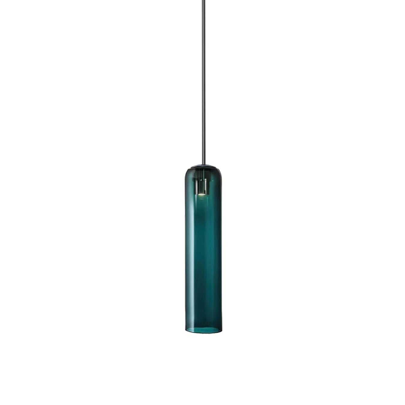 Mundgeblasene zylindrische Glas-Pendelleuchte