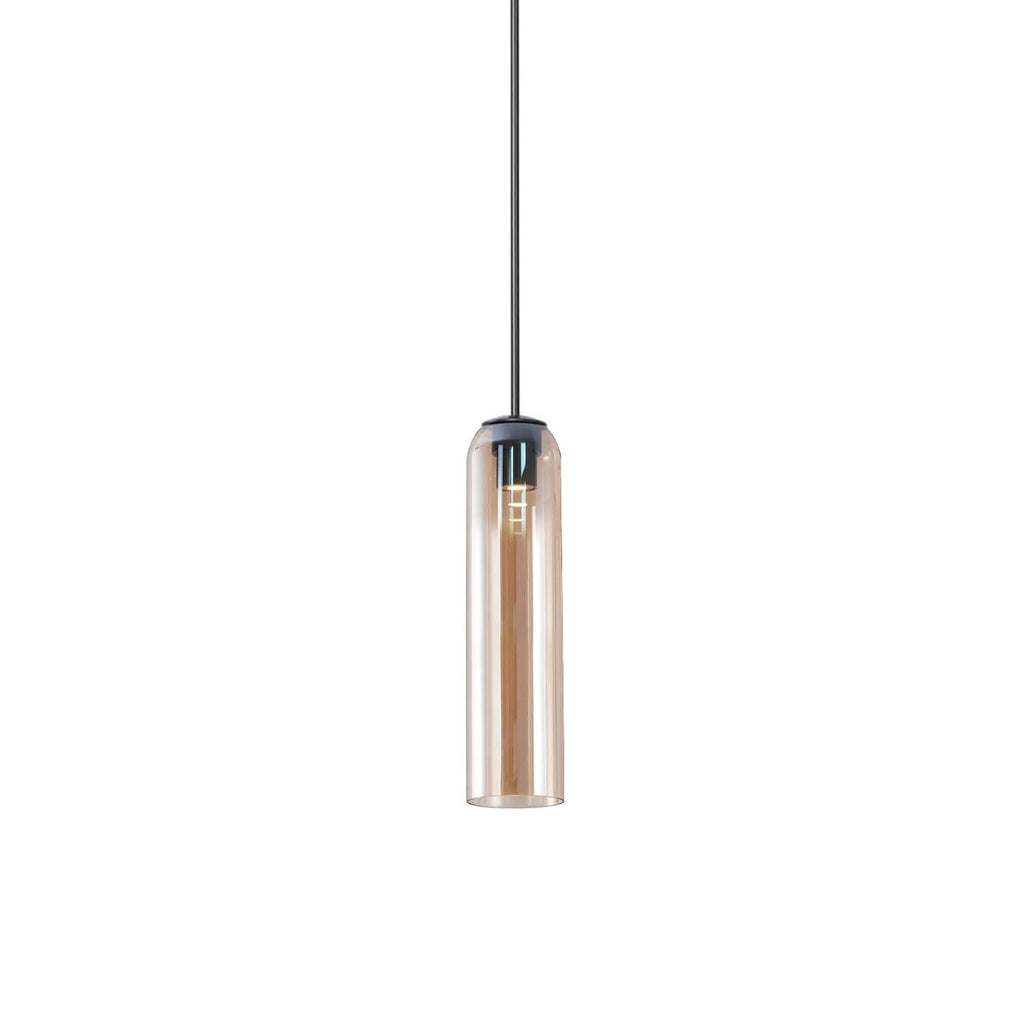 Mundgeblasene zylindrische Glas-Pendelleuchte