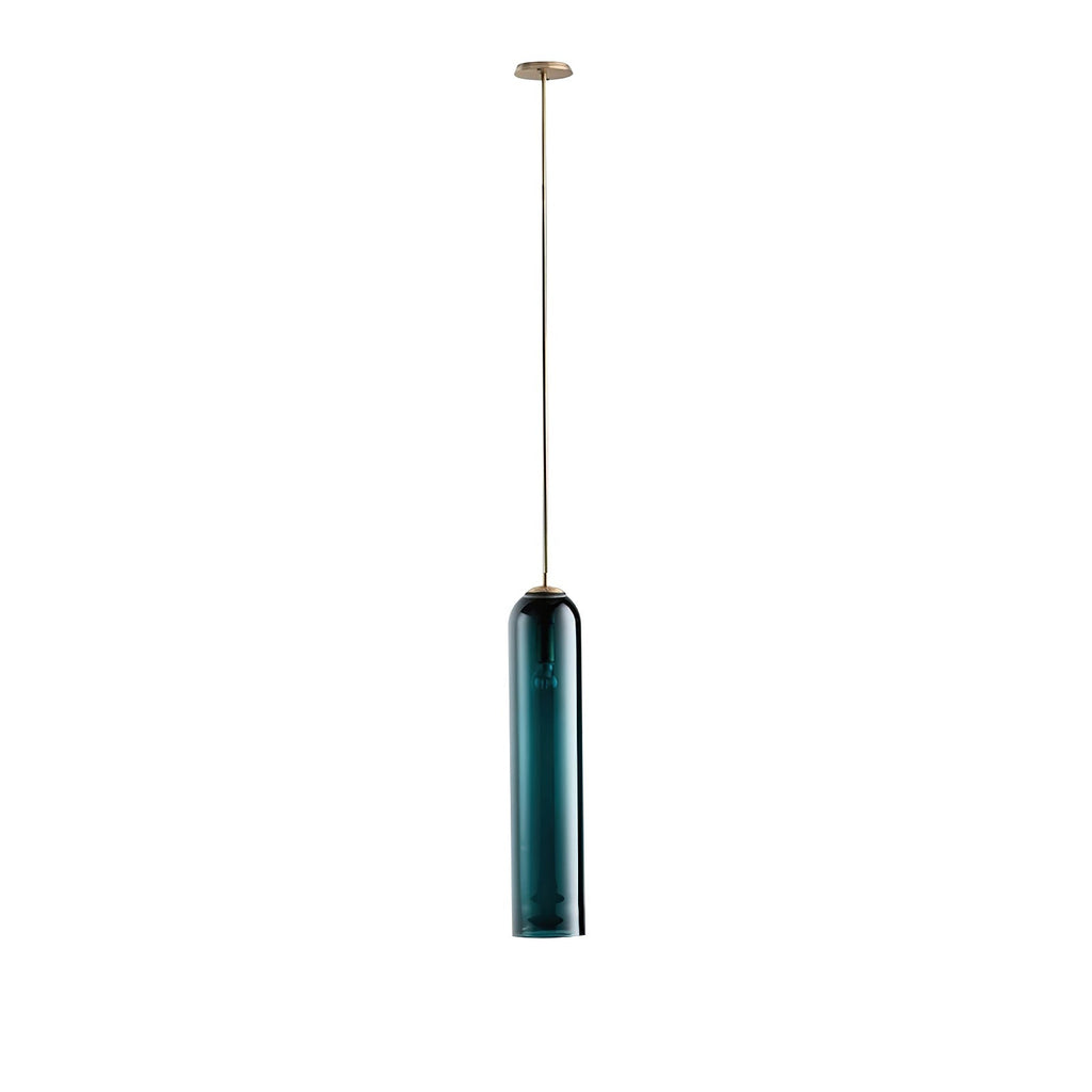 Mundgeblasene zylindrische Glas-Pendelleuchte