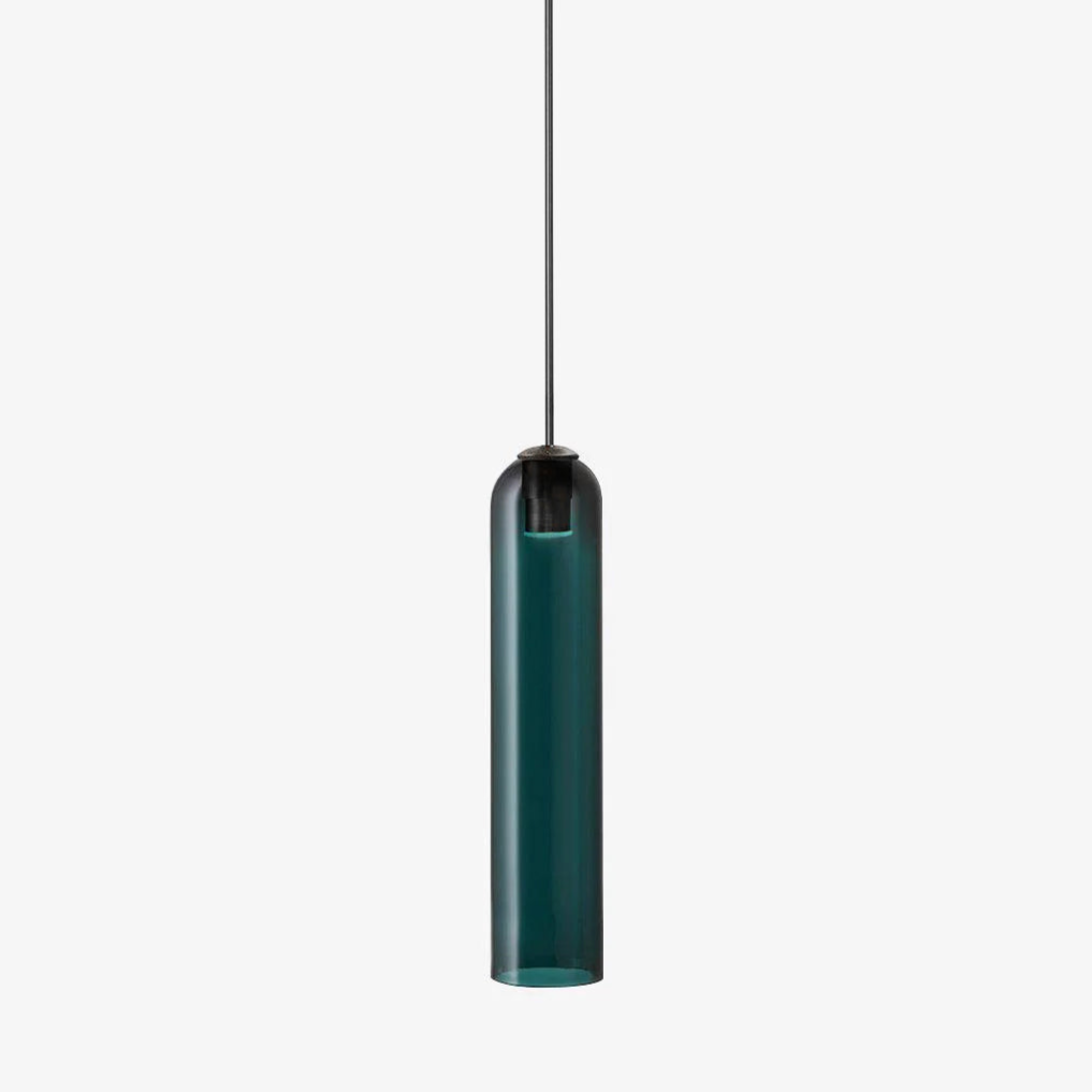 Mundgeblasene zylindrische Glas-Pendelleuchte