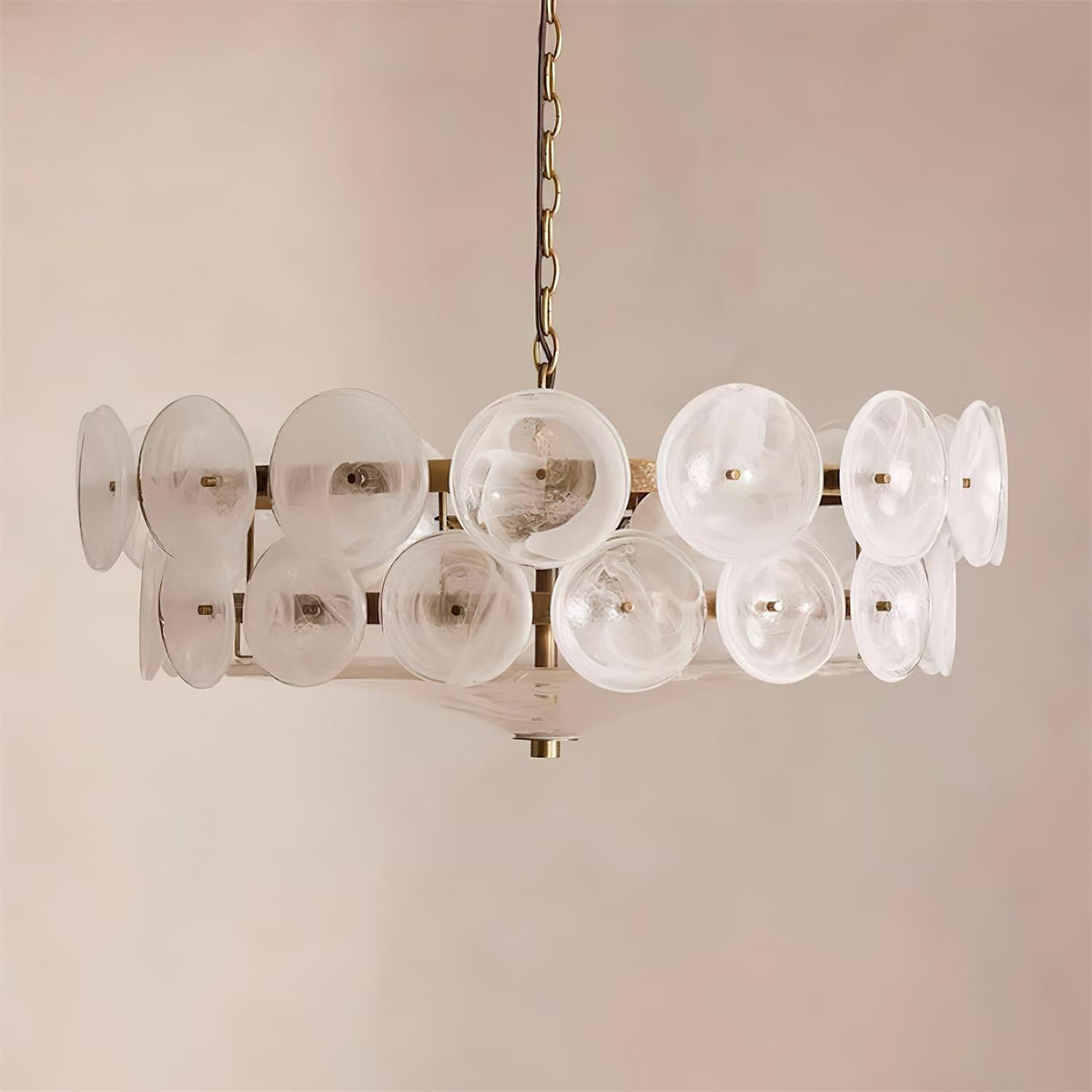 Ventilo takpendel med bärnstensfärgat glas - E14-sockel, 19.7" nedhängande kedja, flera storlekar