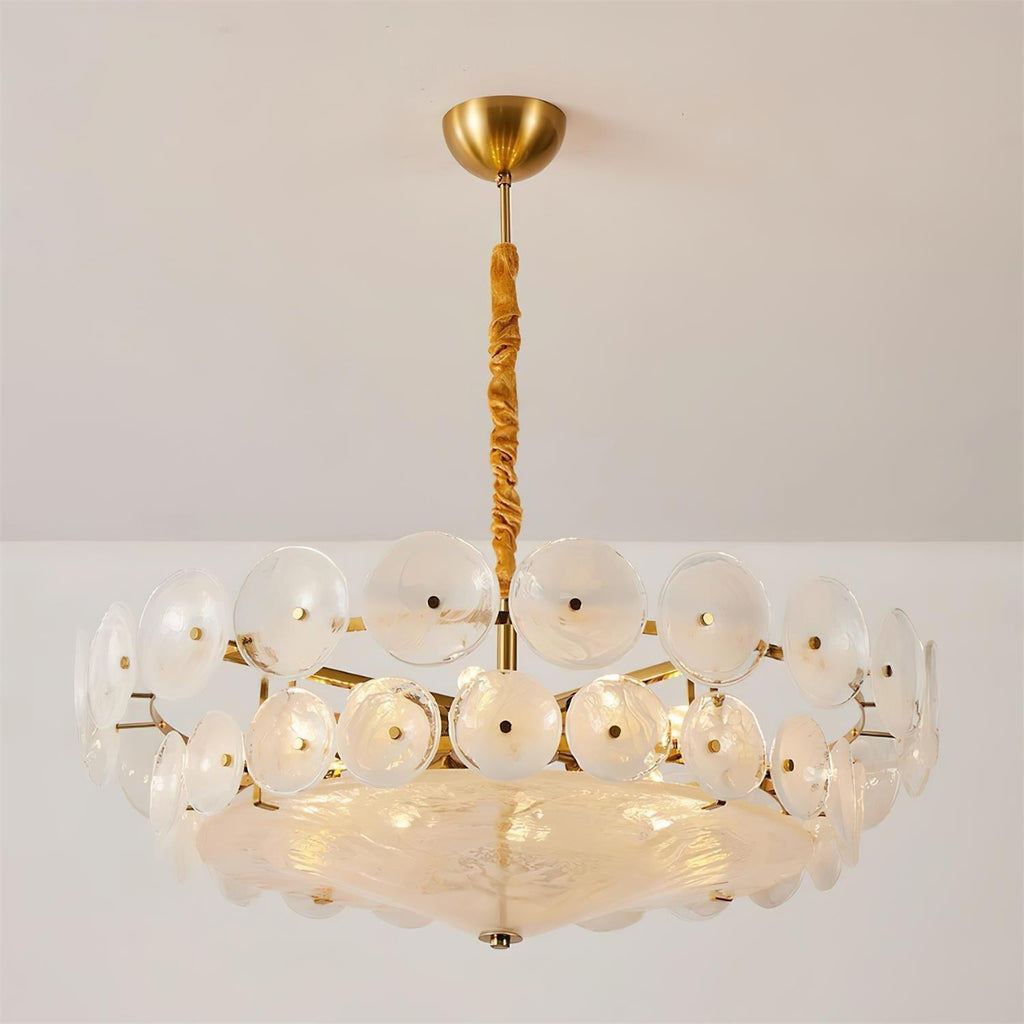 Ventilo takpendel med bärnstensfärgat glas - E14-sockel, 19.7" nedhängande kedja, flera storlekar