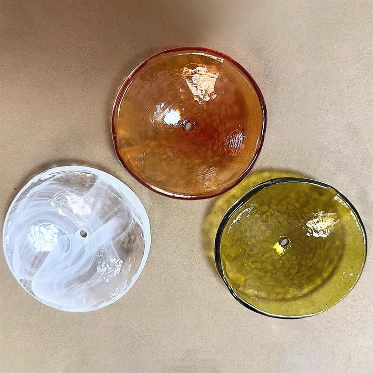 Ventilo takpendel med bärnstensfärgat glas - E14-sockel, 19.7" nedhängande kedja, flera storlekar