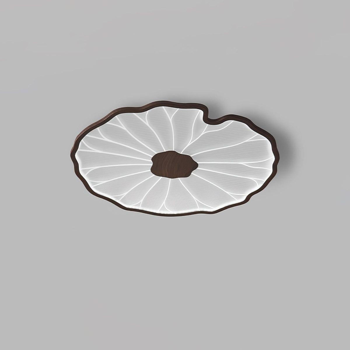 Solara Deckenleuchte in Lotusblattform — Elegante Holzoptik