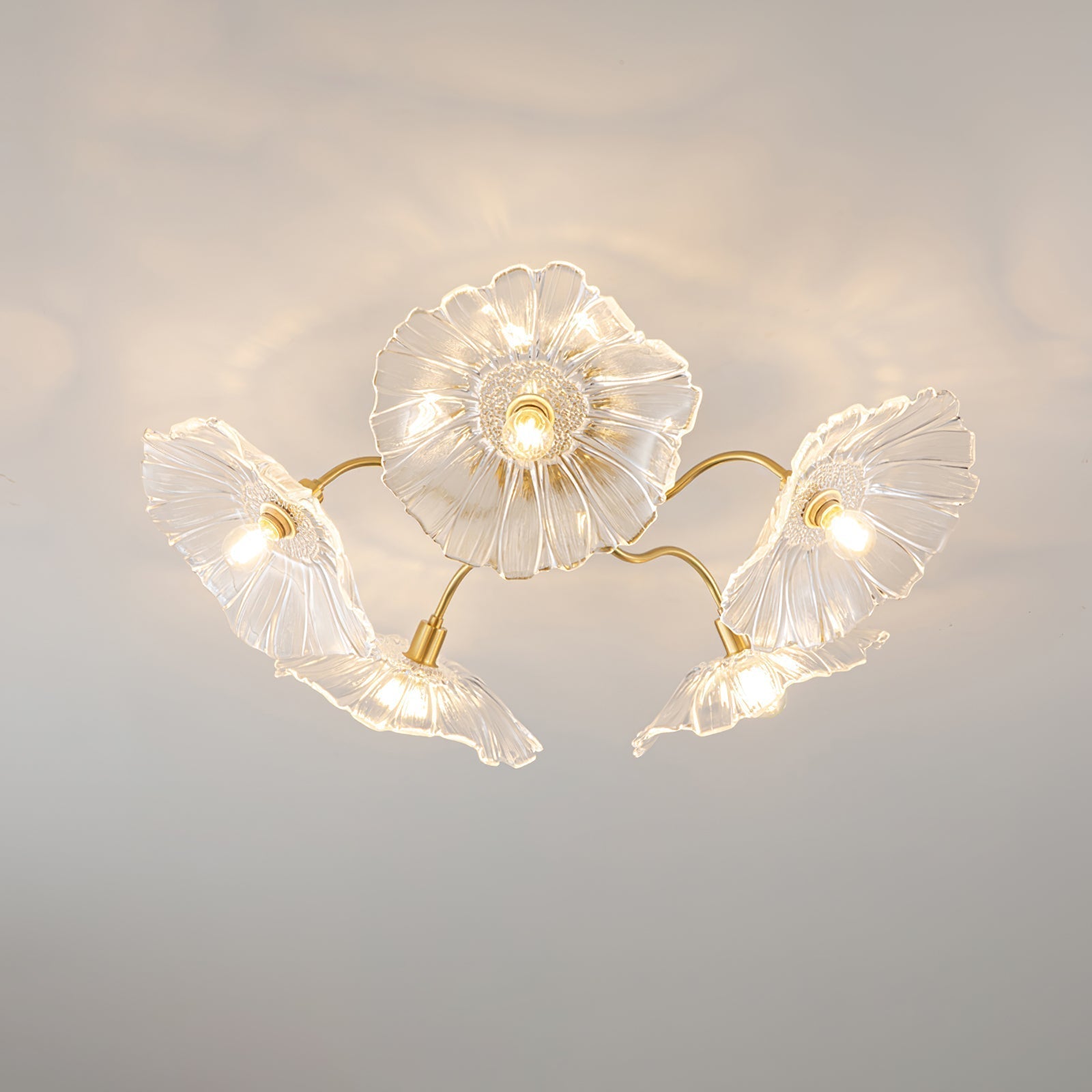 Lotus Leaf Glass Ceiling Lamp - Vakkerlight