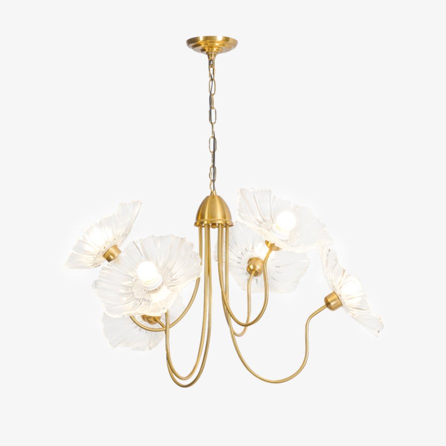 Lotus Leaf Glass Chandelier - Lamp Outdoor
