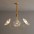 Candelabru din sticlă cu frunze de lotus VKL-1008