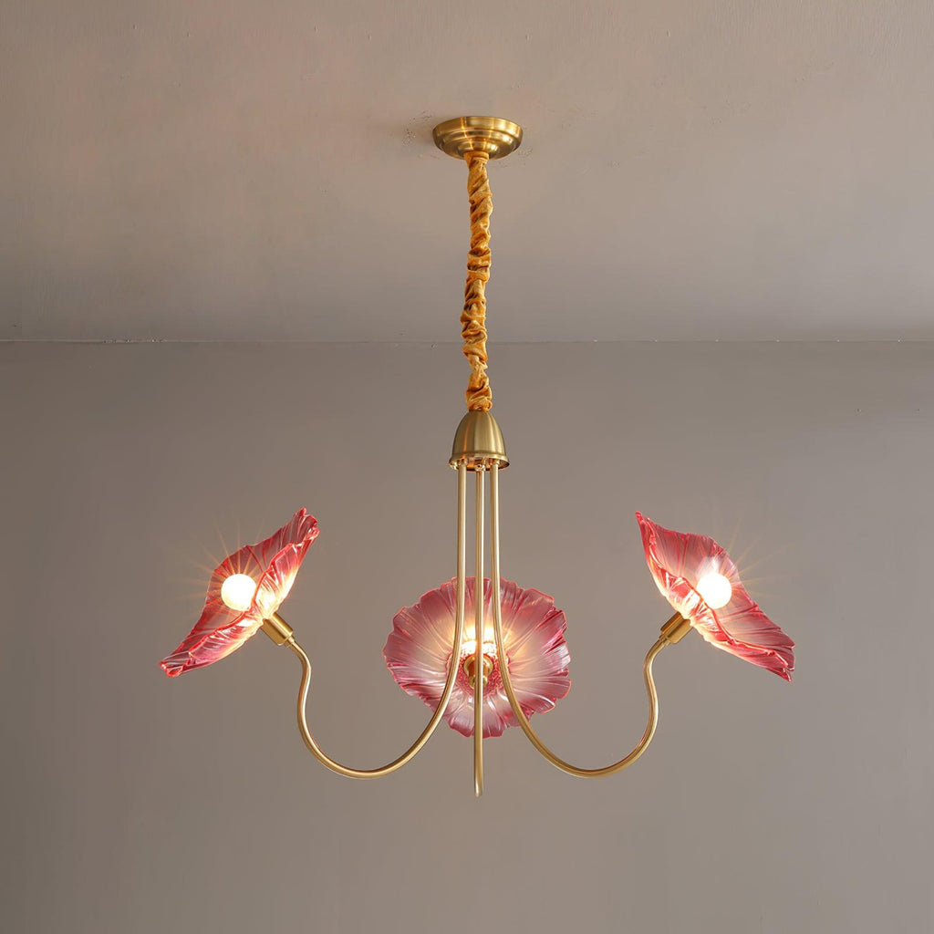 Lotus Leaf Glass Chandelier - Lamp Outdoor
