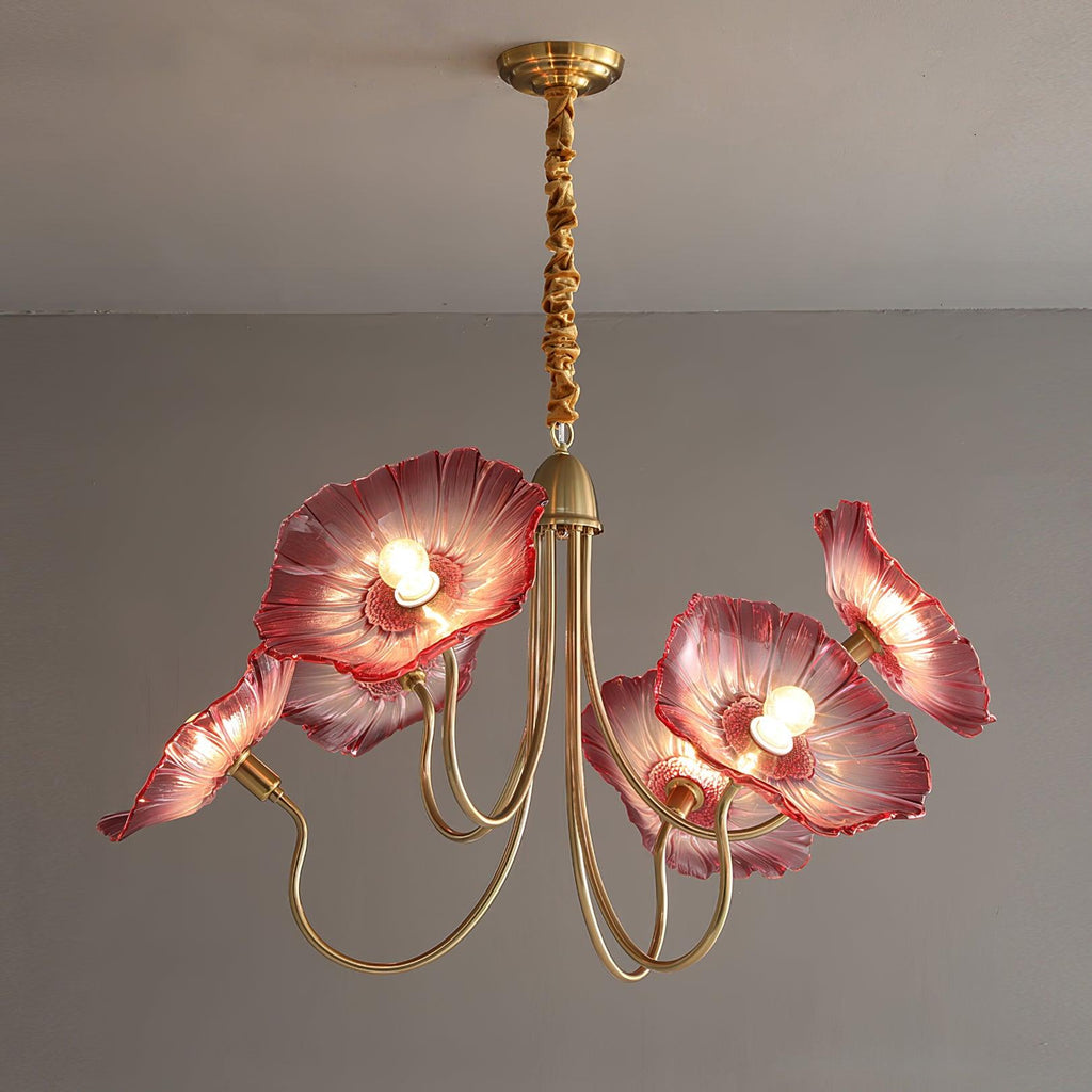Lotus Leaf Glass Chandelier - Lamp Outdoor