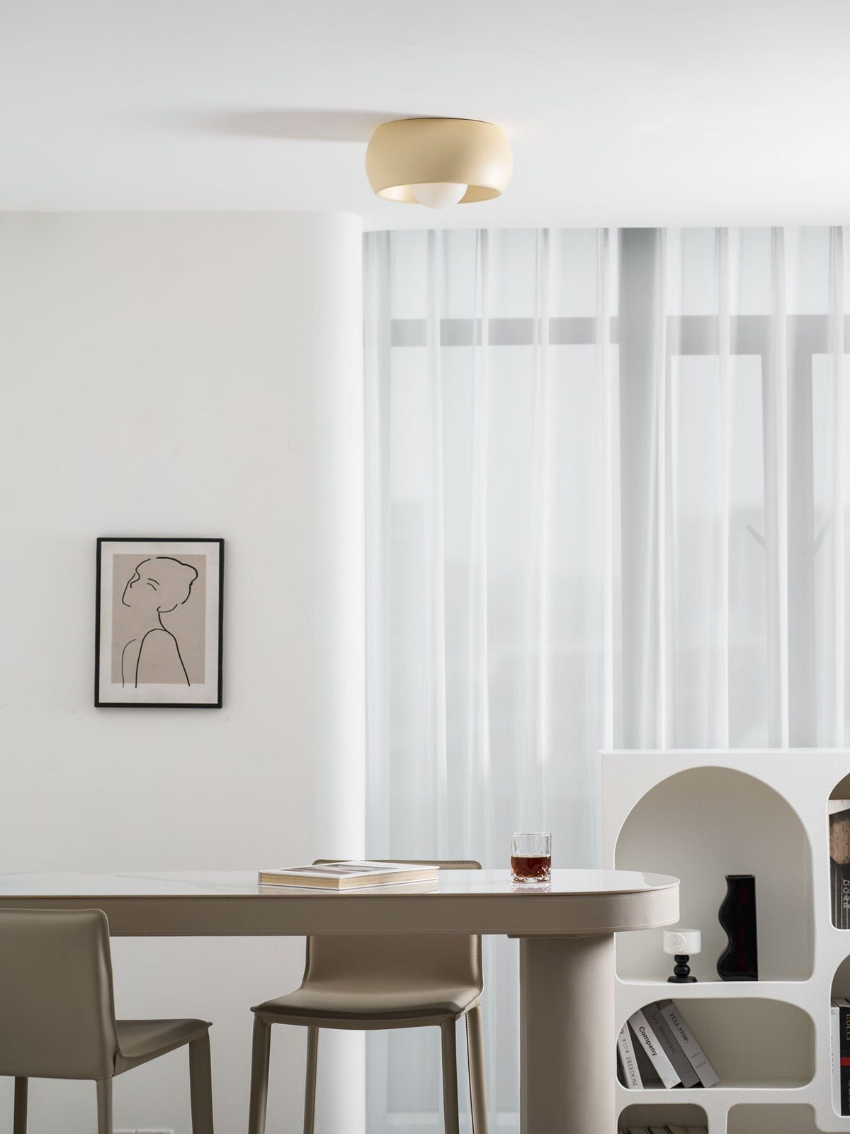 Minimalistische runde Deckenleuchte Louis – Deckenmontage