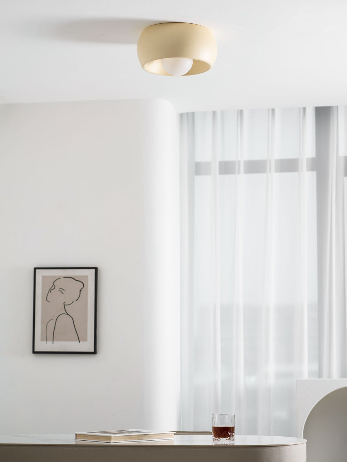 Minimalistische runde Deckenleuchte Louis – Deckenmontage