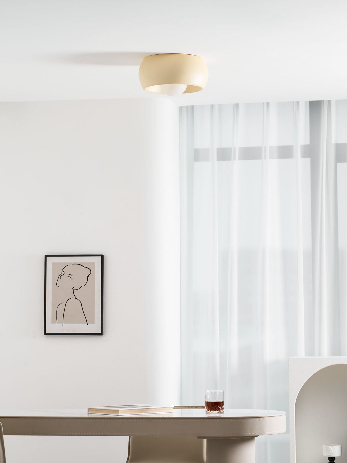 Minimalistische runde Deckenleuchte Louis – Deckenmontage