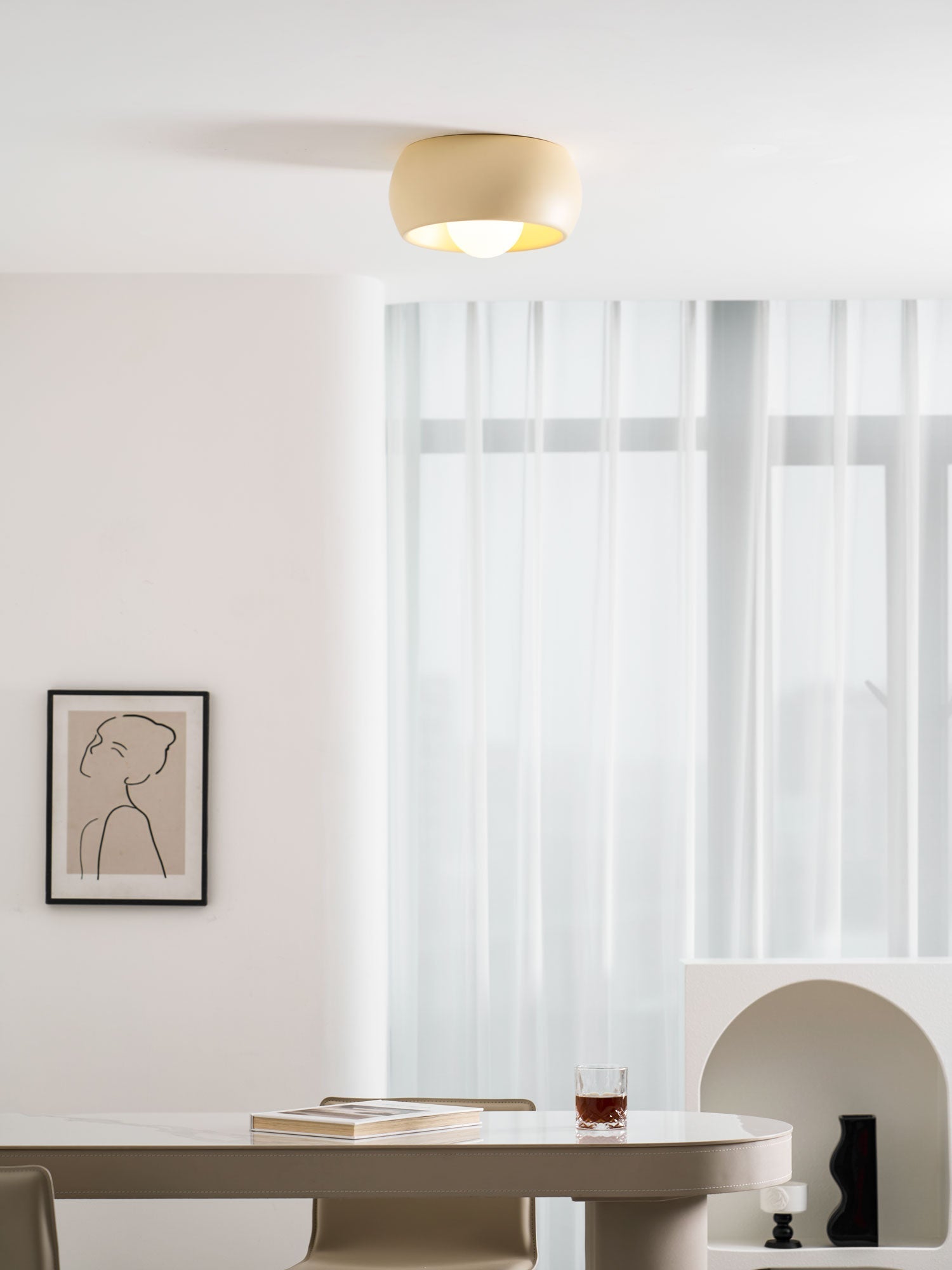 Minimalistische runde Deckenleuchte Louis – Deckenmontage