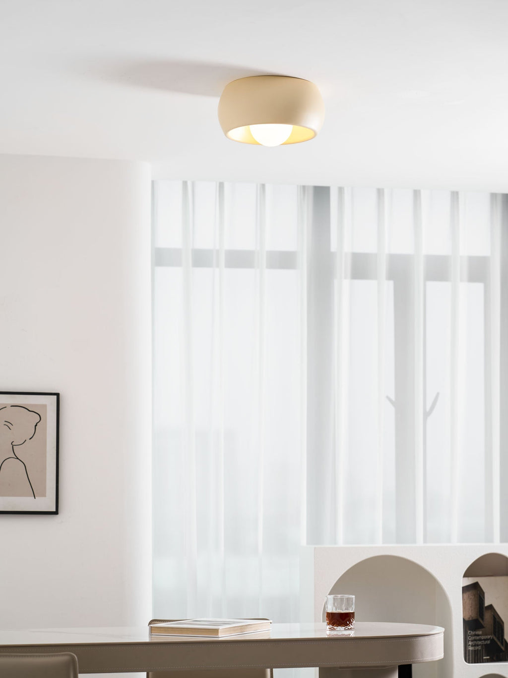 Minimalistische runde Deckenleuchte Louis – Deckenmontage