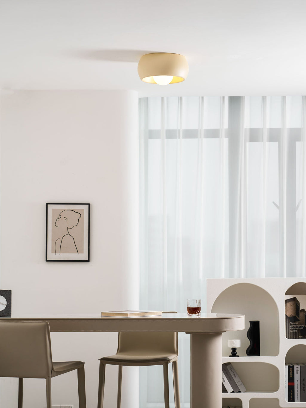 Minimalistische runde Deckenleuchte Louis – Deckenmontage