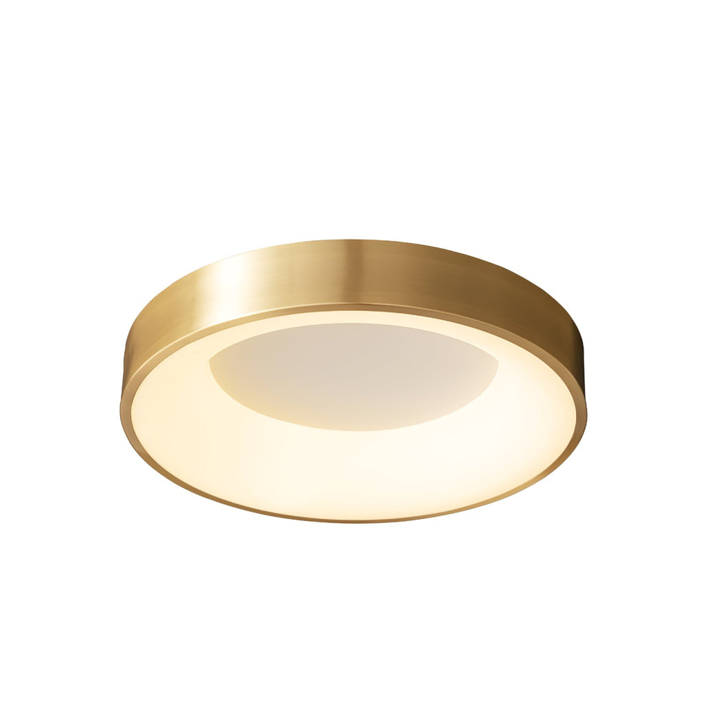 Zetheos rund loftlampe i messing — Integreret 3000K–6000K LED