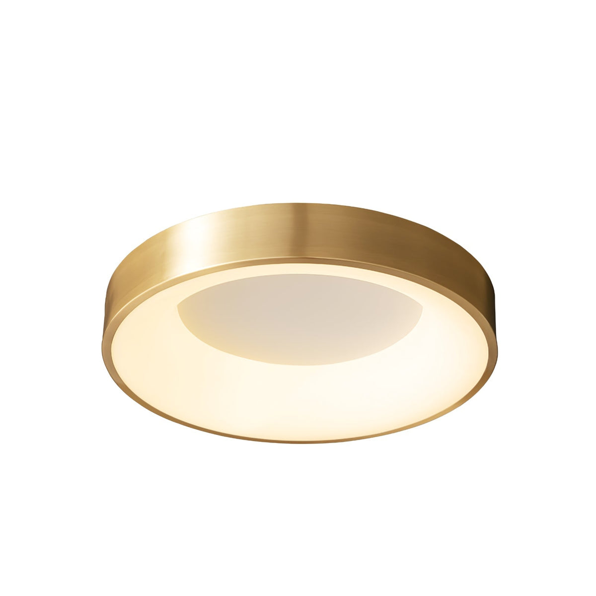 Zetheos rund loftlampe i messing — Integreret 3000K–6000K LED