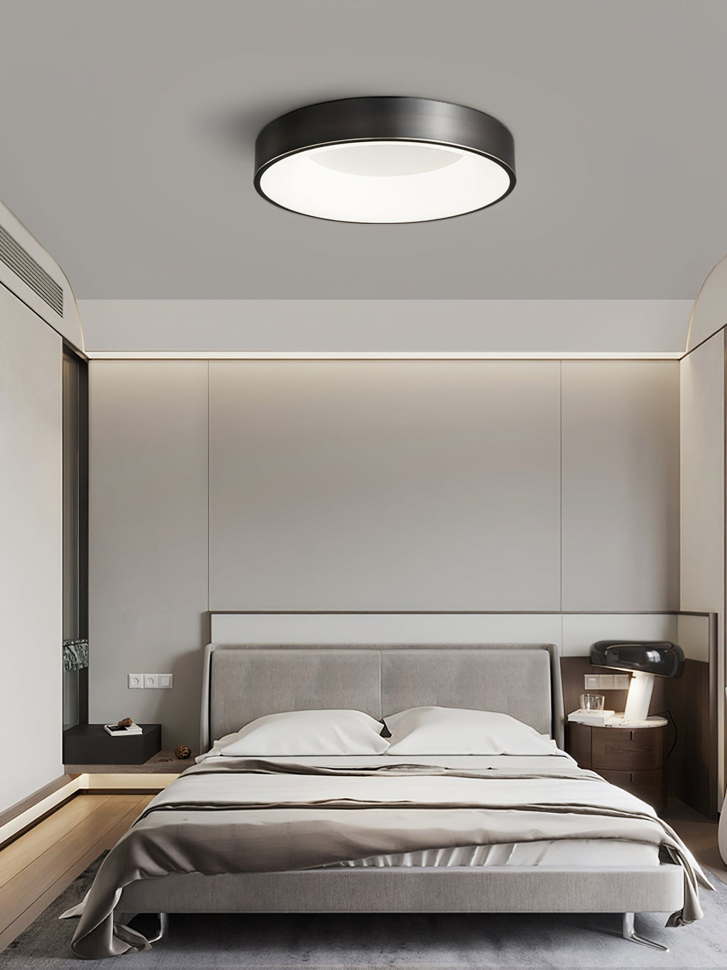 Zetheos rund loftlampe i messing — Integreret 3000K–6000K LED