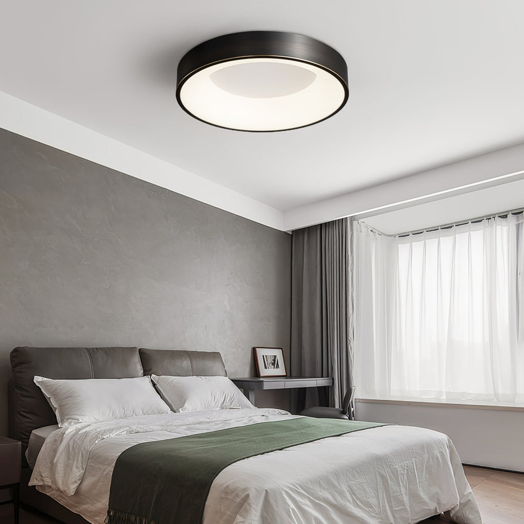 Zetheos rund loftlampe i messing — Integreret 3000K–6000K LED