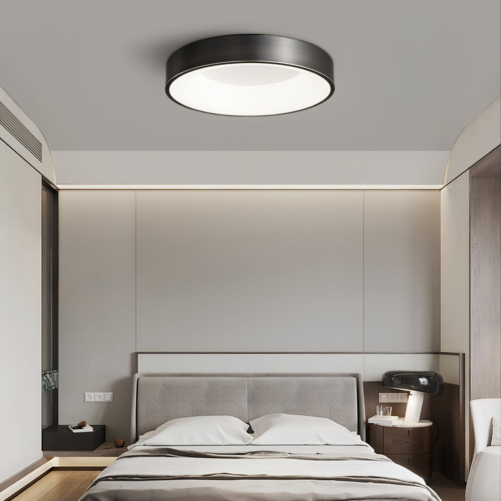 Zetheos rund loftlampe i messing — Integreret 3000K–6000K LED