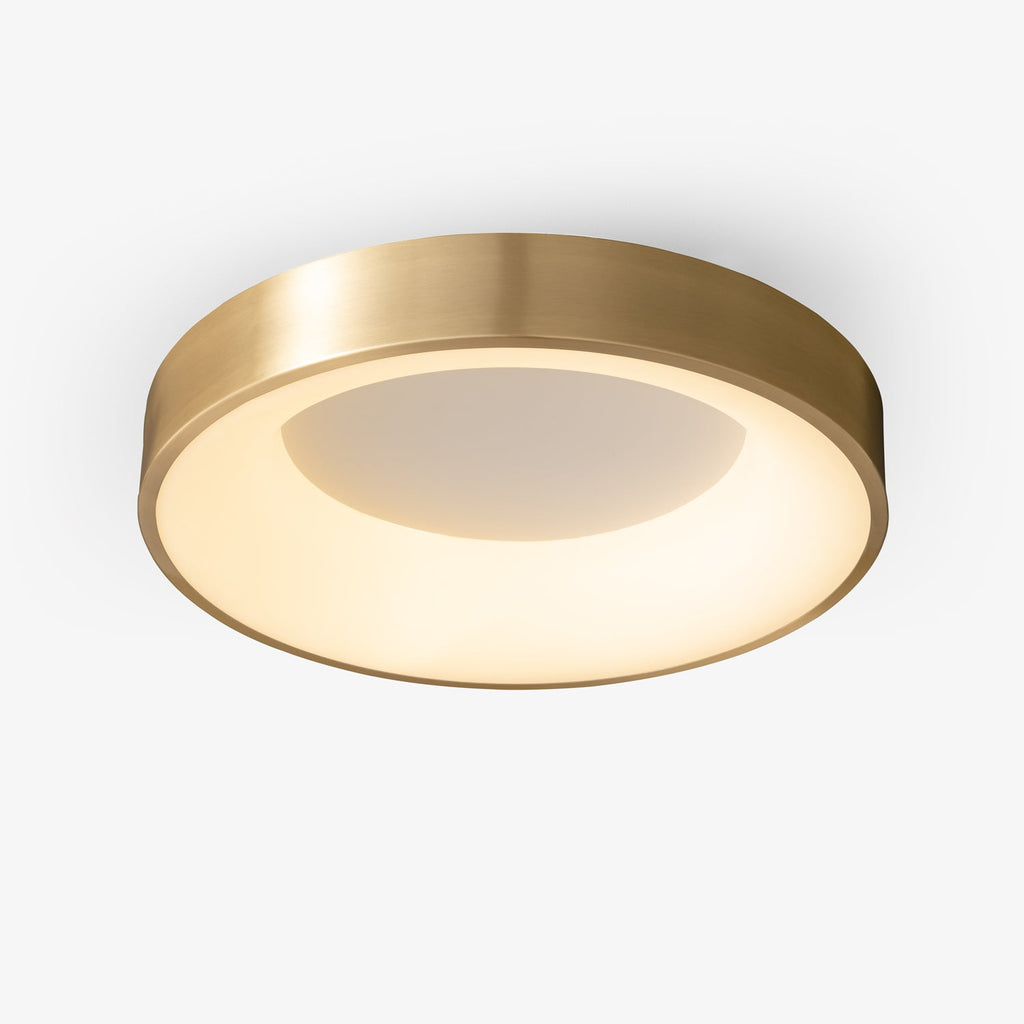 Zetheos rund loftlampe i messing — Integreret 3000K–6000K LED