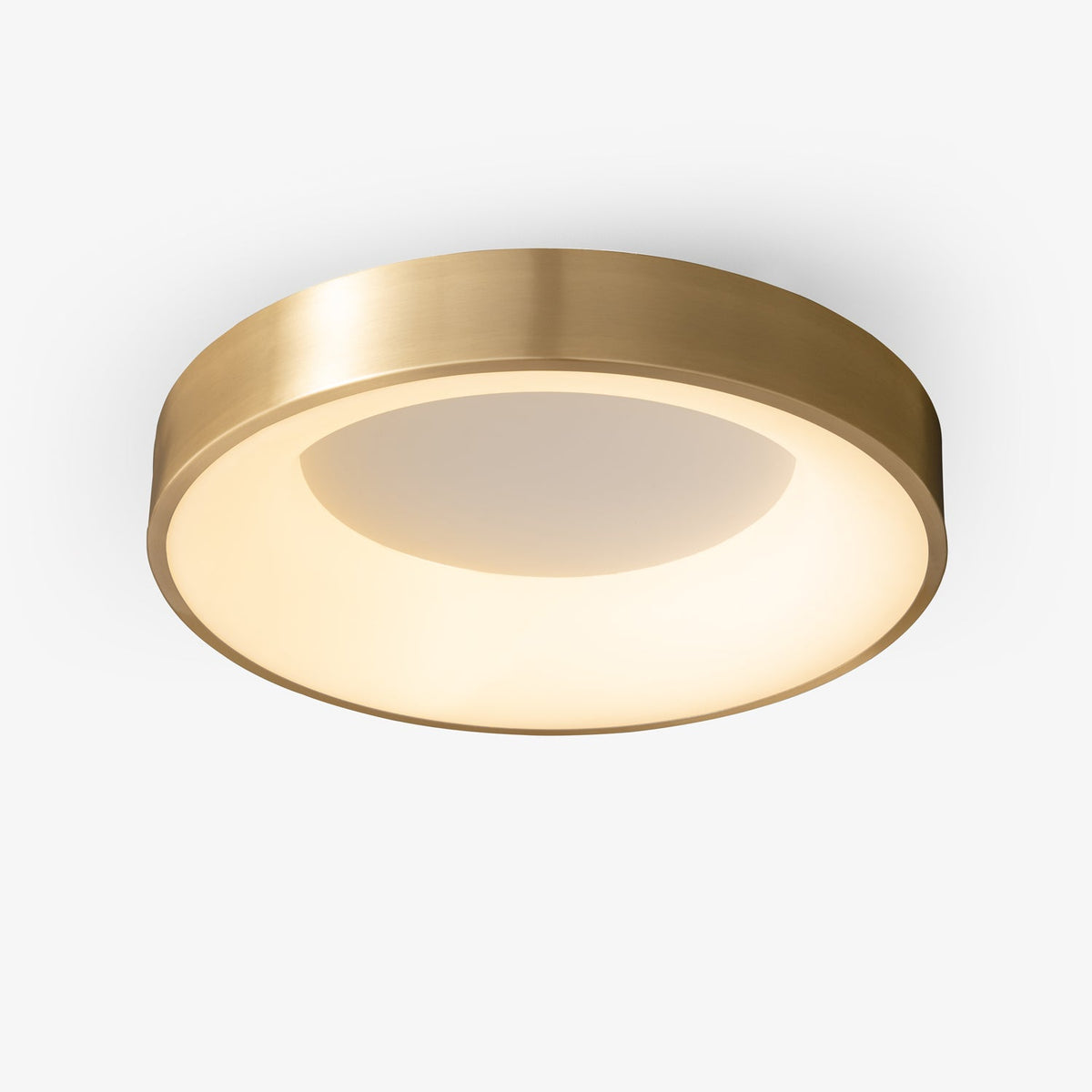 Zetheos rund loftlampe i messing — Integreret 3000K–6000K LED