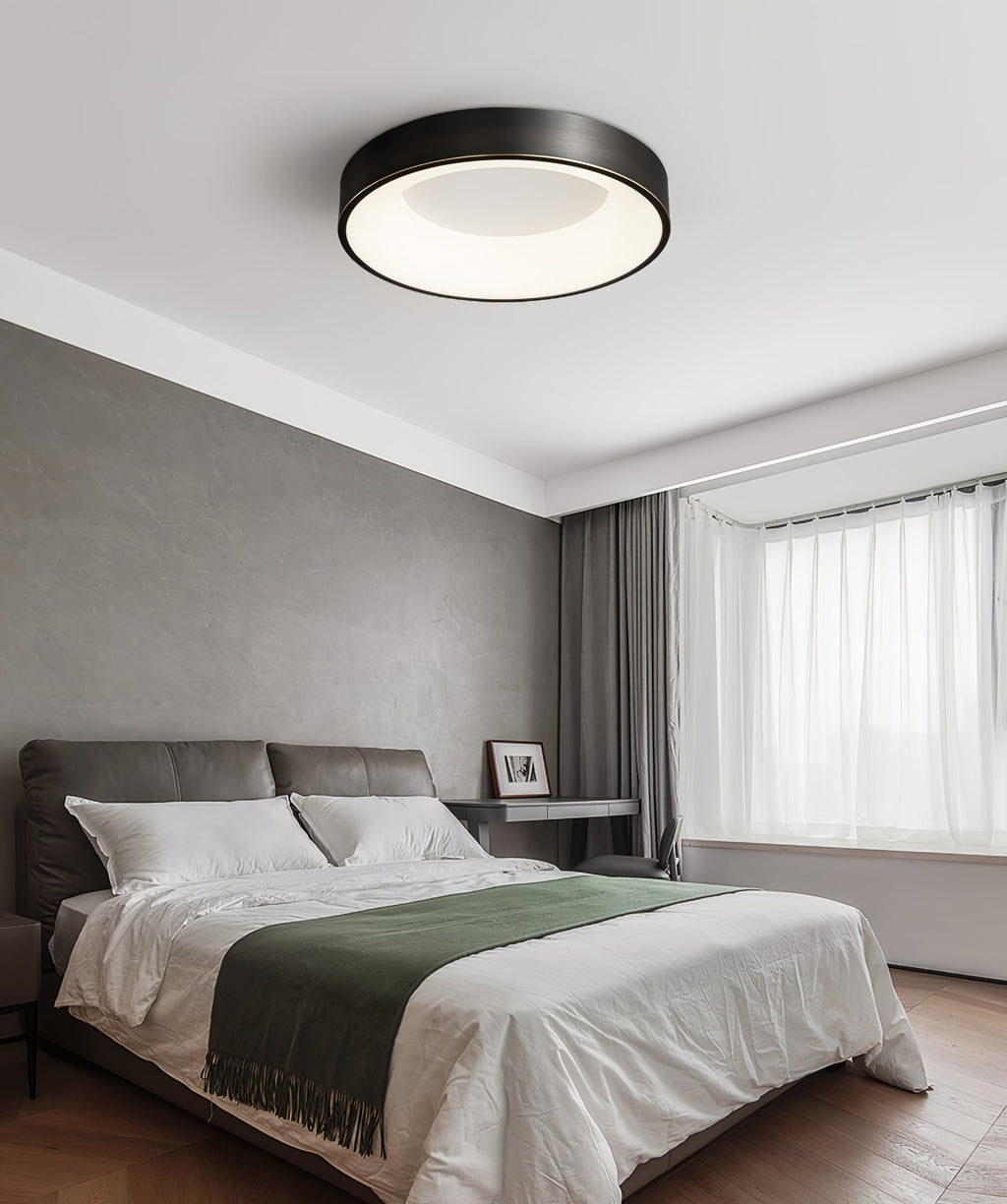 Zetheos rund loftlampe i messing — Integreret 3000K–6000K LED