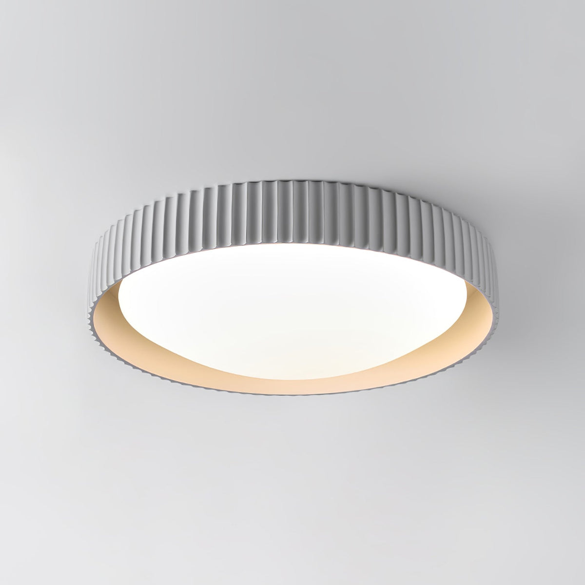 Lampada da soffitto moderna minimalista in resina Orrinora — Diametro 46cm, LED integrato da ~24W