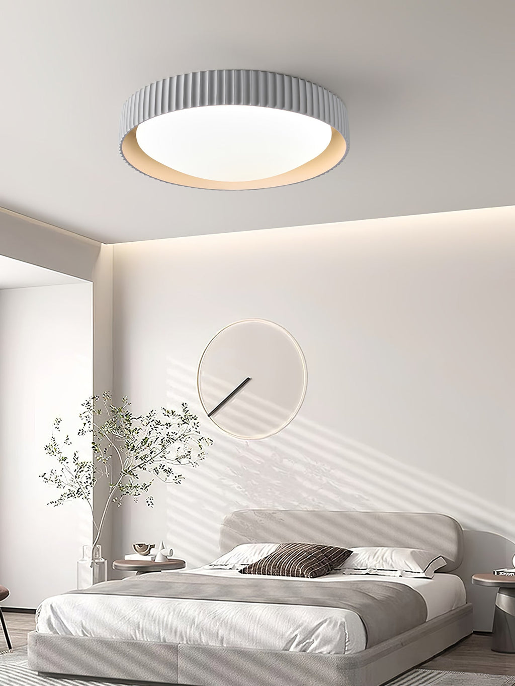 Lampada da soffitto moderna minimalista in resina Orrinora — Diametro 46cm, LED integrato da ~24W