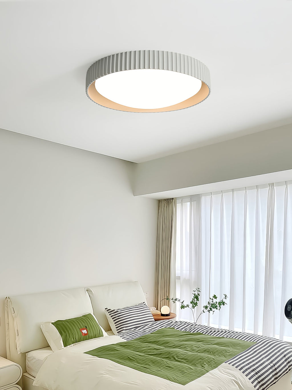 Lampada da soffitto moderna minimalista in resina Orrinora — Diametro 46cm, LED integrato da ~24W