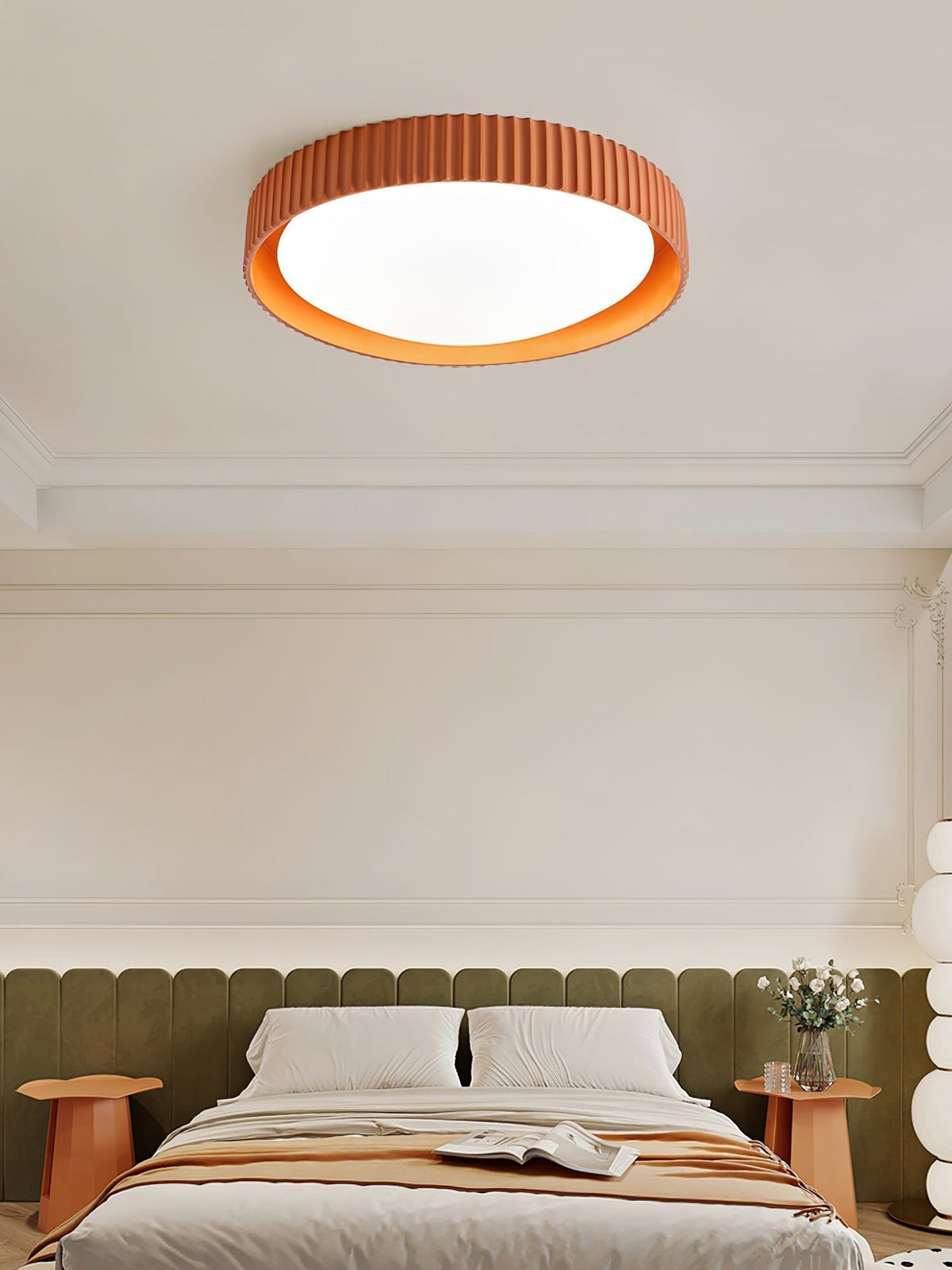 Lampada da soffitto moderna minimalista in resina Orrinora — Diametro 46cm, LED integrato da ~24W