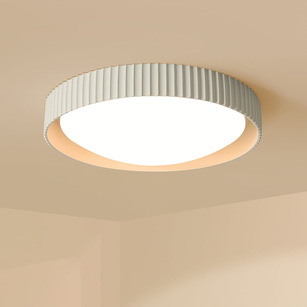 Lampada da soffitto moderna minimalista in resina Orrinora — Diametro 46cm, LED integrato da ~24W
