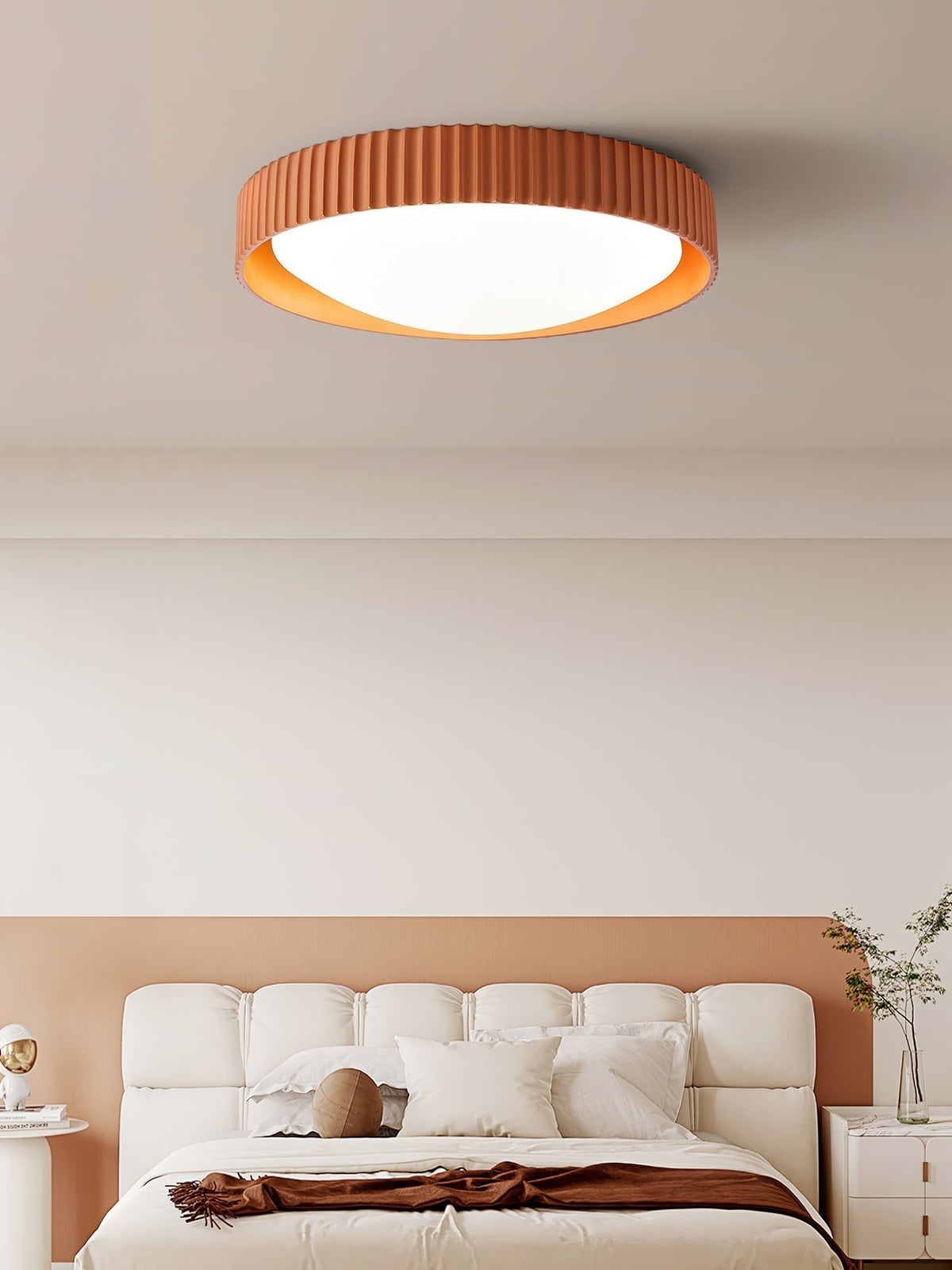 Lampada da soffitto moderna minimalista in resina Orrinora — Diametro 46cm, LED integrato da ~24W