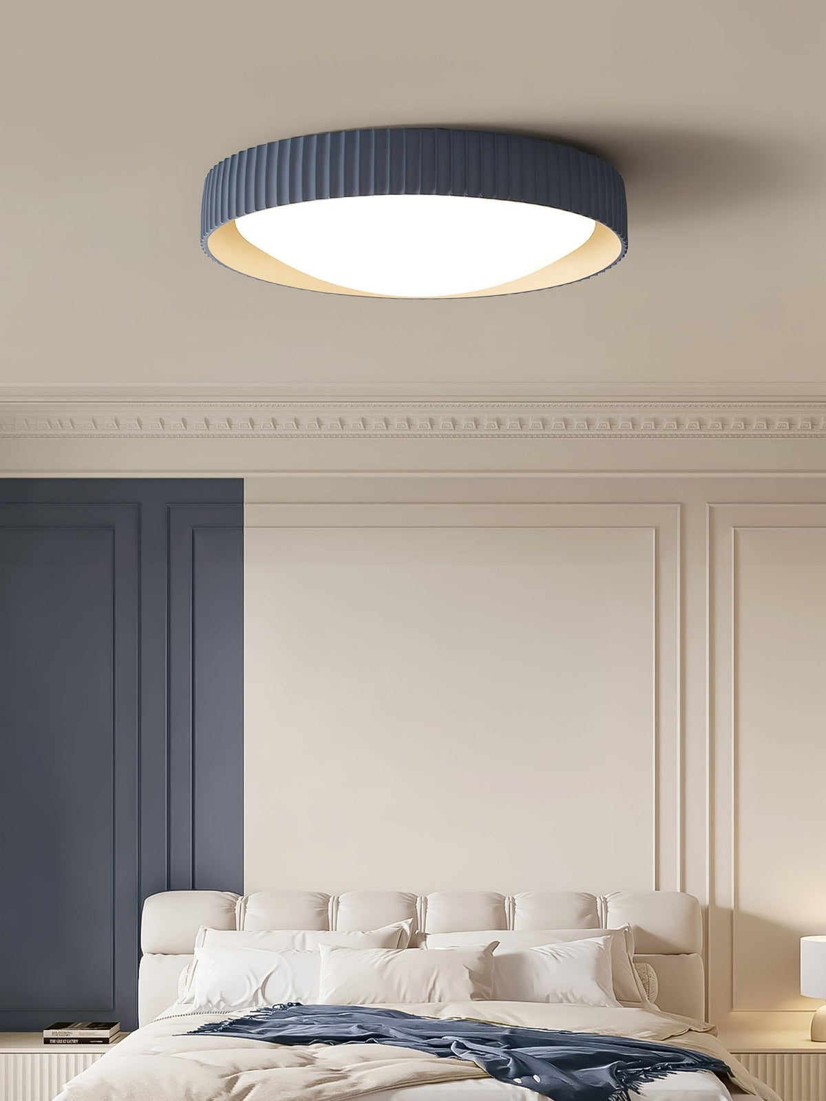 Lampada da soffitto moderna minimalista in resina Orrinora — Diametro 46cm, LED integrato da ~24W