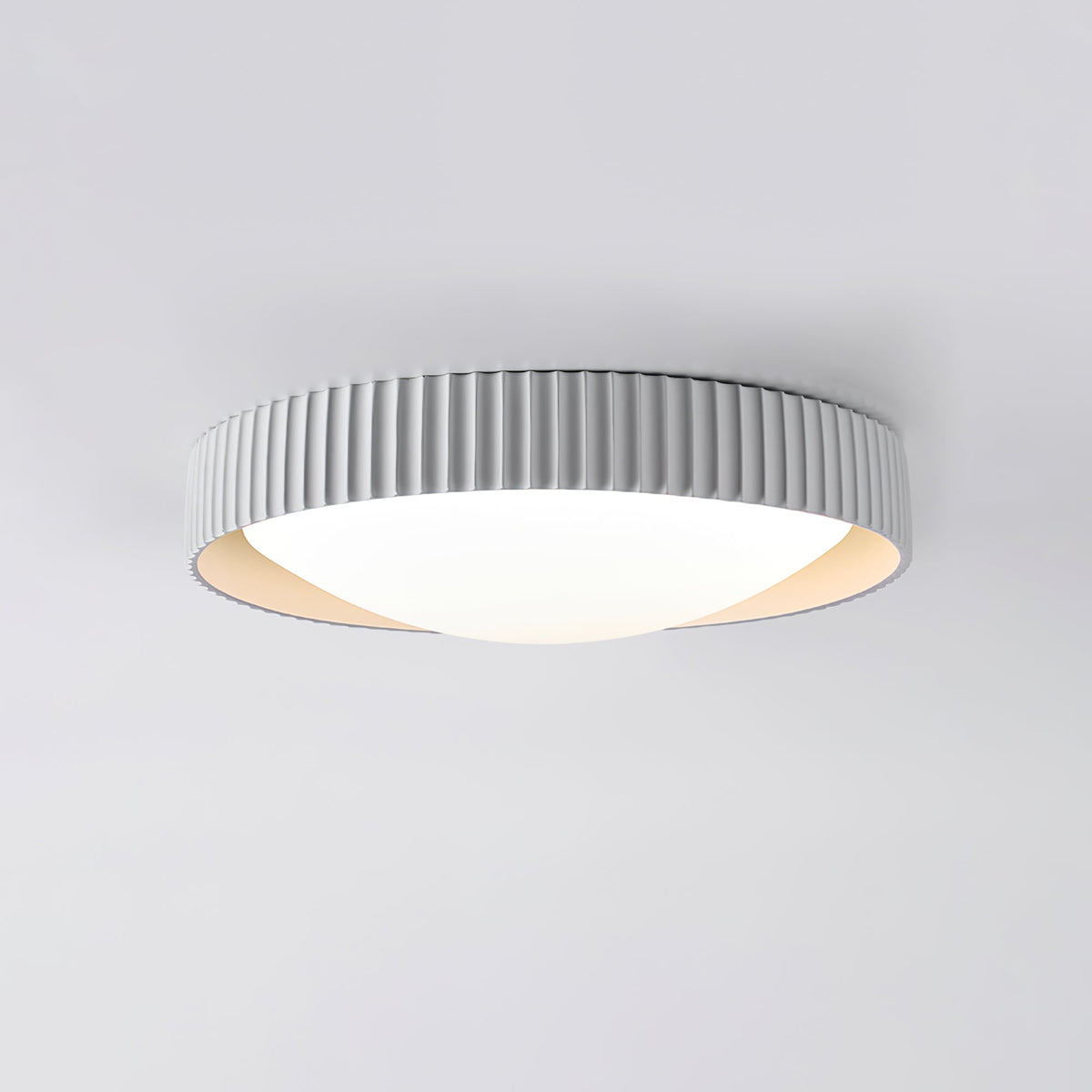 Lampada da soffitto moderna minimalista in resina Orrinora — Diametro 46cm, LED integrato da ~24W
