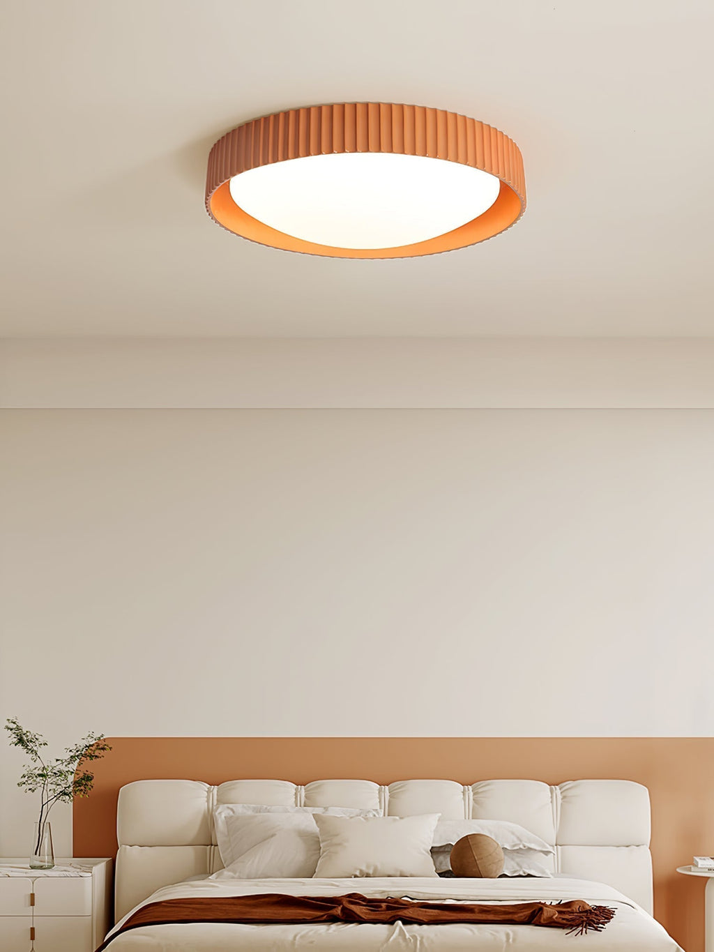Lampada da soffitto moderna minimalista in resina Orrinora — Diametro 46cm, LED integrato da ~24W