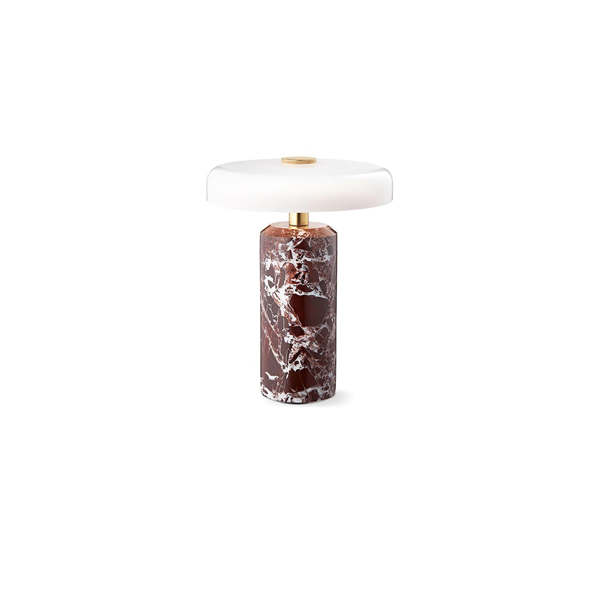 Lampă de masă Lunara din marmură — Siluetă rotunjită, bază espresso intens