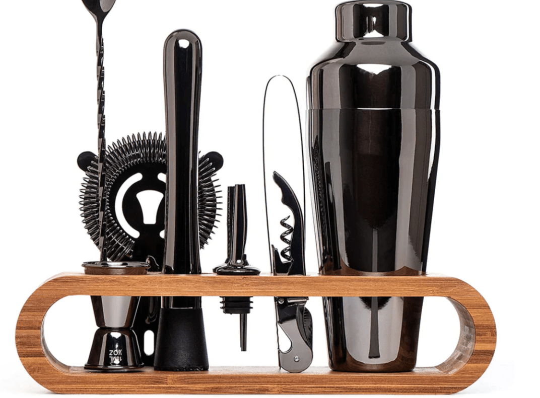 Kit de coctelería AstraBar de 10 piezas de acero inoxidable para aficionados a la mixología en casa