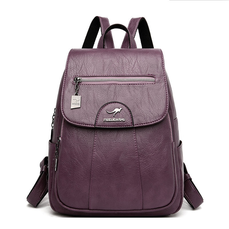 Mochila de cuero lujosa para dama Colección Aurora Atelier