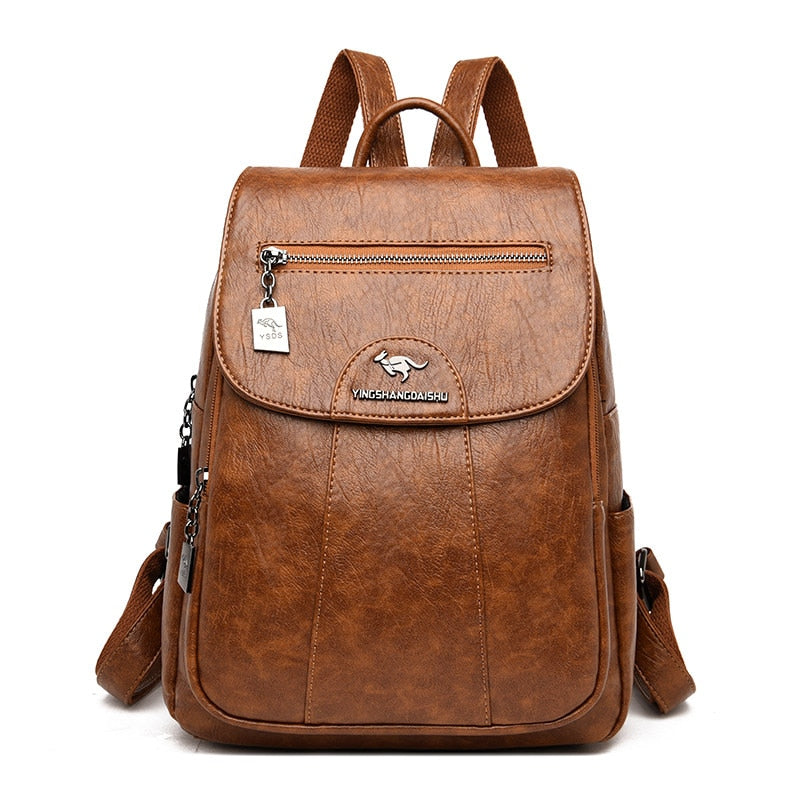 Mochila de cuero lujosa para dama Colección Aurora Atelier