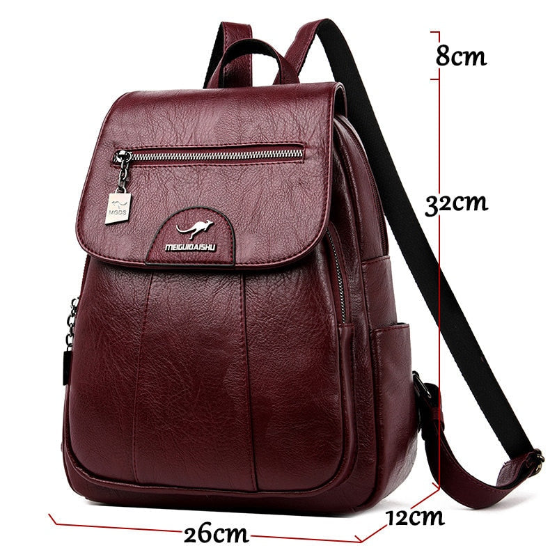 Mochila de cuero lujosa para dama Colección Aurora Atelier