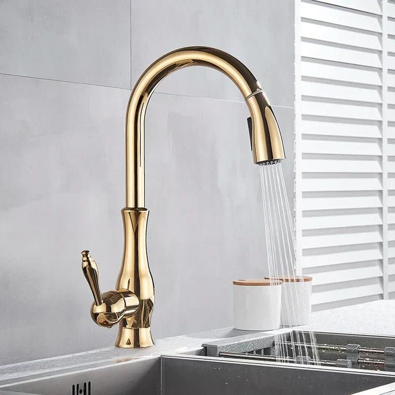 Mitigeur de cuisine AuroraStream avec douchette extractible et bec pivotant pour cuisines luxueuses