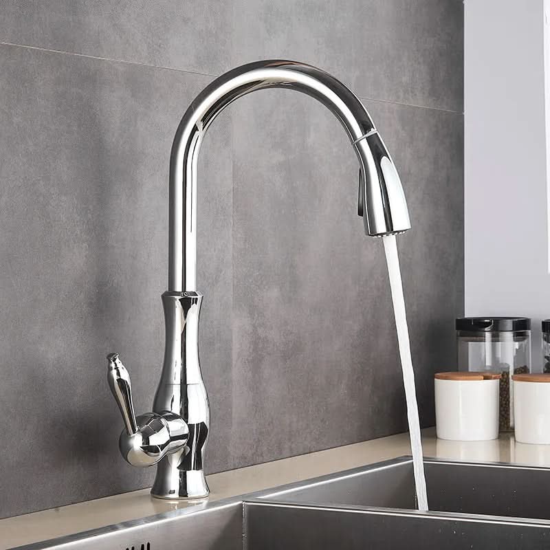 Mitigeur de cuisine AuroraStream avec douchette extractible et bec pivotant pour cuisines luxueuses