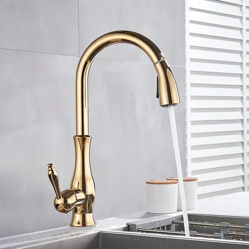 Mitigeur de cuisine AuroraStream avec douchette extractible et bec pivotant pour cuisines luxueuses