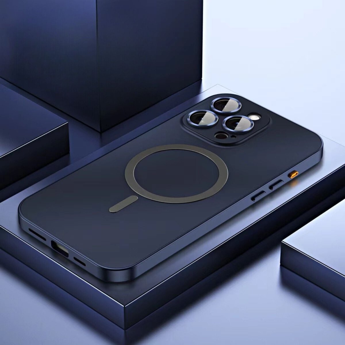 Tenké magnetické kovové pouzdro ApexGuard pro iPhone s ochranou proti nárazům a poškrábání