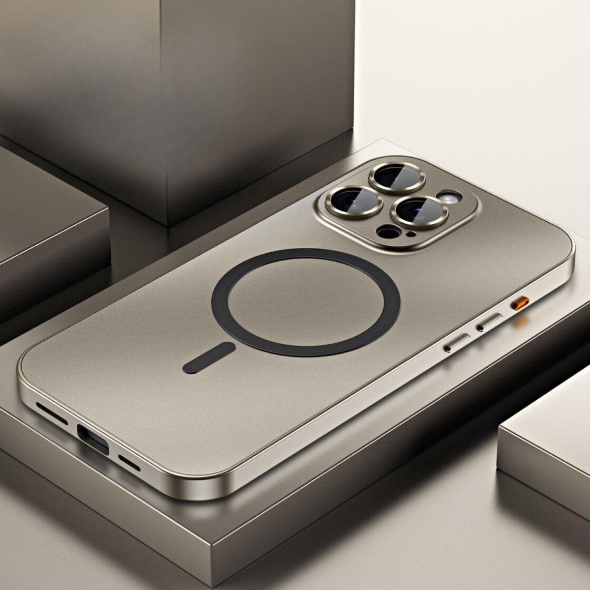 Tenké magnetické kovové pouzdro ApexGuard pro iPhone s ochranou proti nárazům a poškrábání