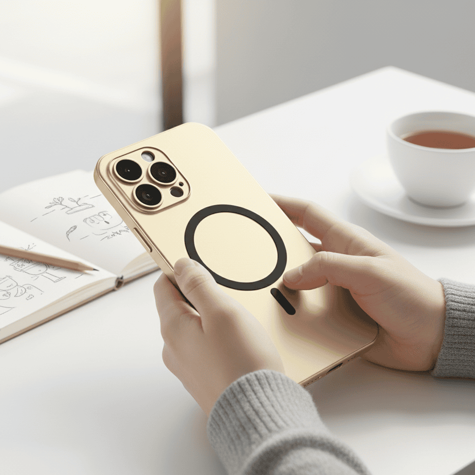 Tenké magnetické kovové pouzdro ApexGuard pro iPhone s ochranou proti nárazům a poškrábání
