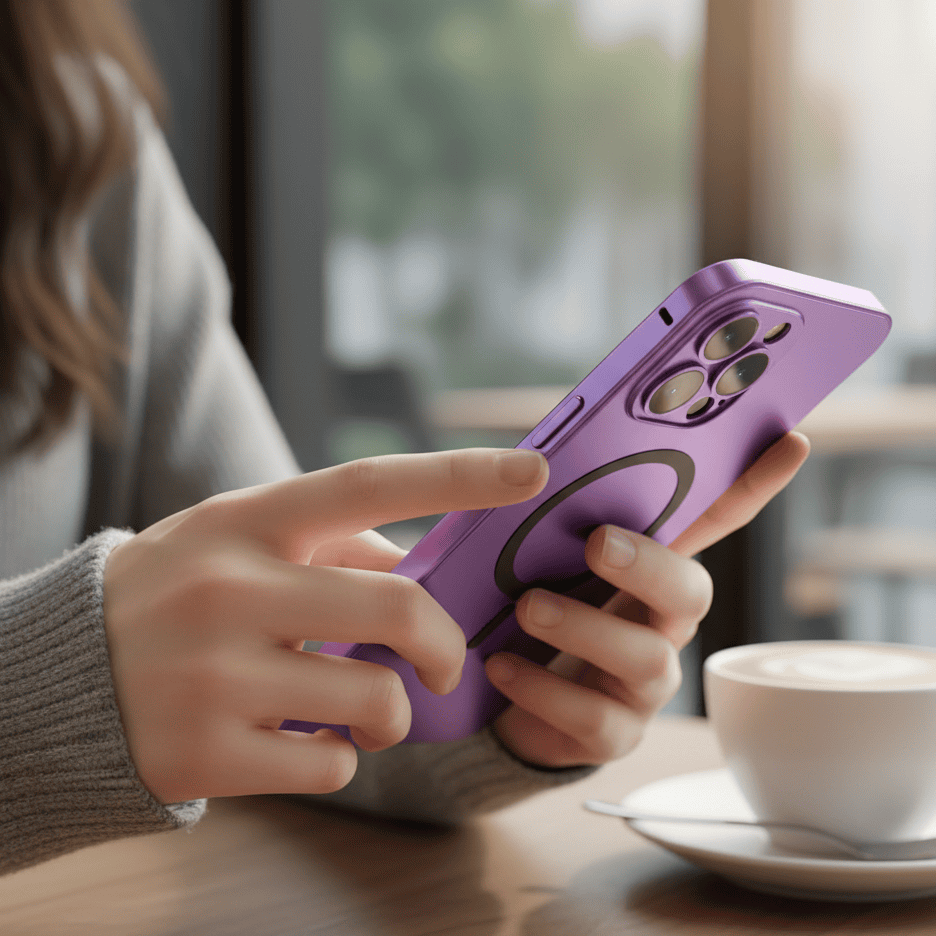 Tenké magnetické kovové pouzdro ApexGuard pro iPhone s ochranou proti nárazům a poškrábání