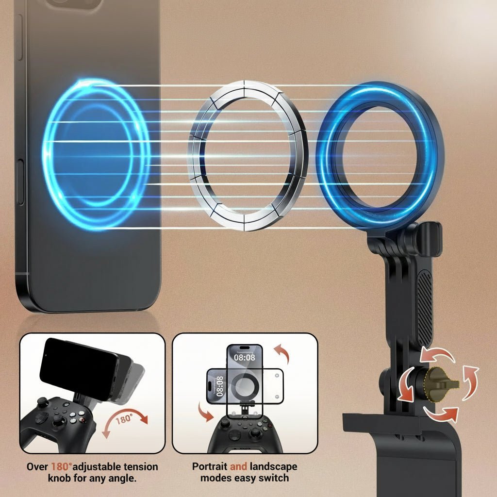 Clip magnetica PulseClip per telefono per controller Xbox 1914, supporto sicuro per gamer