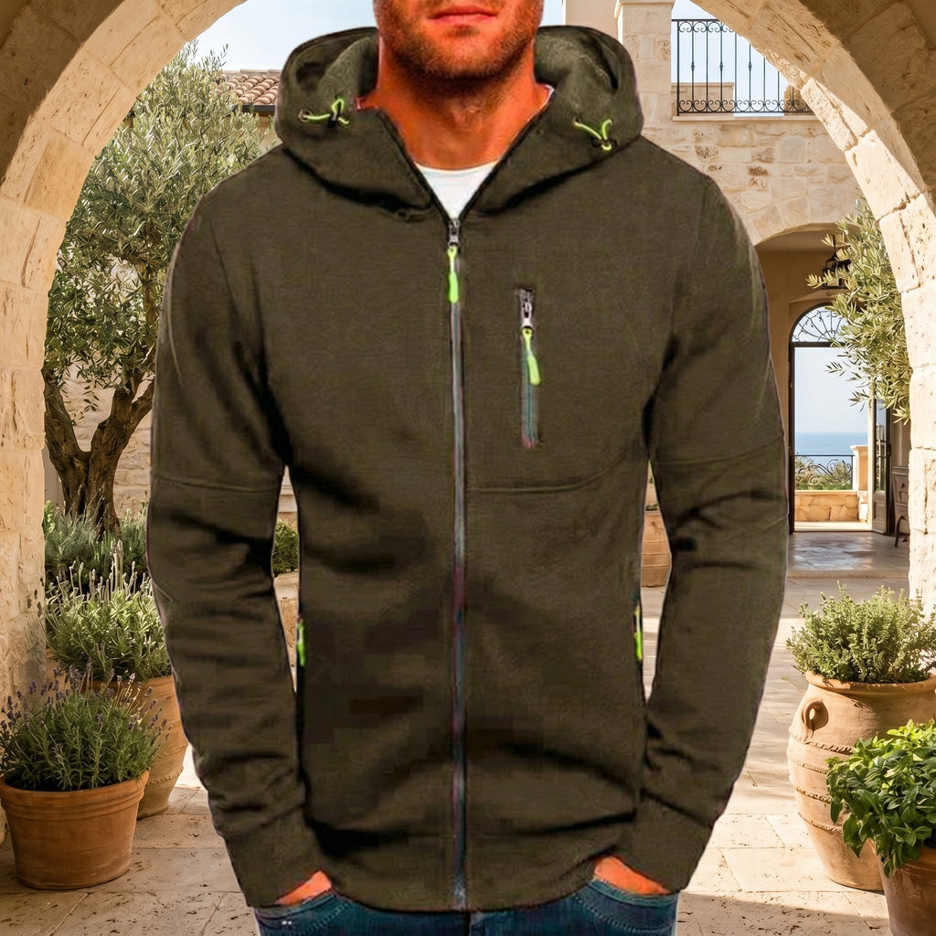 Hoodie met volledige ritssluiting voor dagelijks comfort en actieve kleding